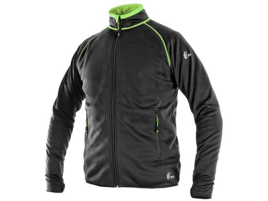 Mikina CXS TORONTO, pánská, černo-zelená, vel. L