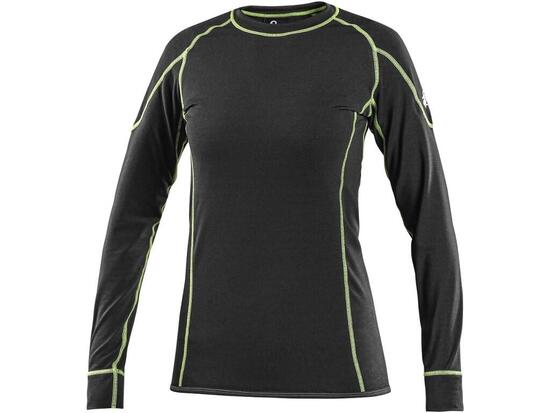 Tričko REWARD, funkční, dlouhý rukáv, dámské, černo-zelené, vel. 2XL, XXL