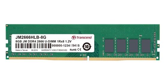 Transcend paměť 8GB DDR4 2666 U-DIMM (JetRam) 1Rx8 CL19 - JM2666HLB-8G
