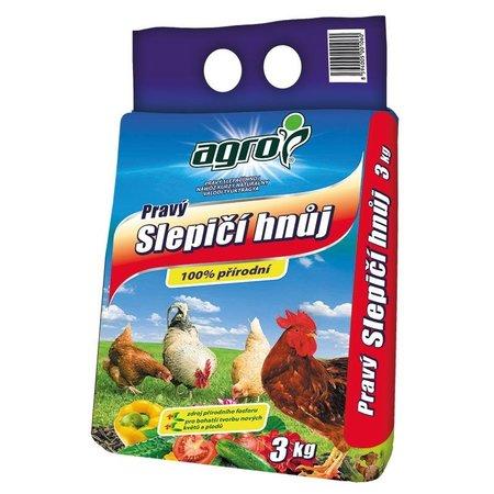 Hnojivo Agro  Pravý slepičí hnůj 3 kg - 000776