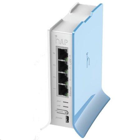 MikroTik hAP Lite (tower), 650MHz CPU, 32MB RAM, 4x LAN, integr. 2.4GHz Wi-Fi, WPS, vč. L4 - RB941-2nD-TC