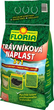 Hnojivo Agro  Floria Trávníková náplast 3 v 1 1kg - 008216