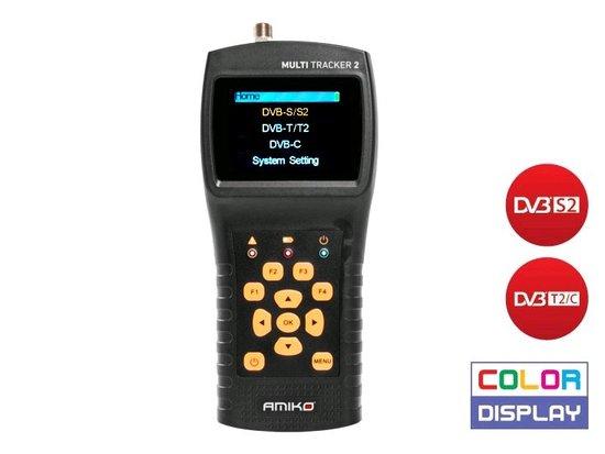 Měřící přístroj Amiko MULTITRACKER 2 pro měření DVB-S/S2/T/T2/C signálu - MULTITRACKER 2