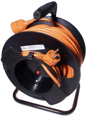 Kabel prodlužka PPB 220V 50m na bubnu HQ (1zás, 16A) POWERGARDEN