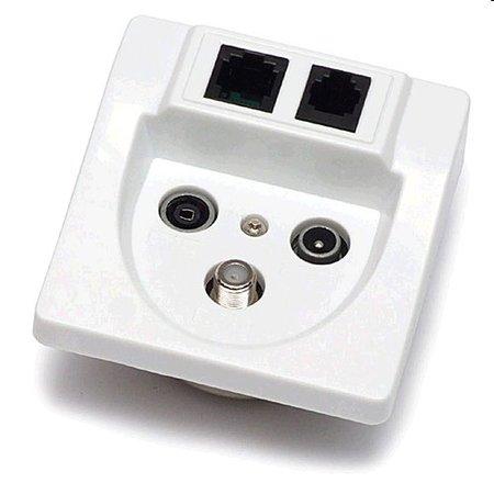 Zásuvka účastnická TV/R/SAT/RJ-45/RJ-11 - koncová - R694043