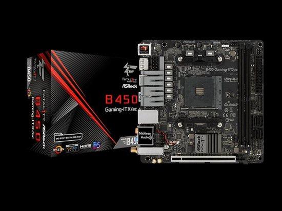 ASROCK MB B450 GAMING-ITX/AC (AM4, amd B450, 2xDDR4 3466, WIFI, 4xSATA3, 7.1, HDMI+Dport, USB3.1, mini ITX) novinka - B450 GAMING-ITX/AC