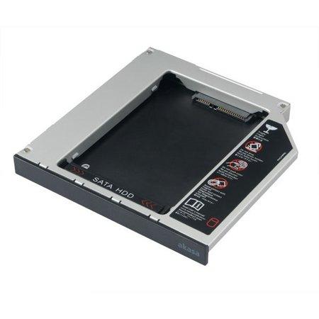 AKASA box pro 2,5" HDD místo IDE mechaniky do notebooku / AK-OA2SDE-BKV2 / 9,5 a 12mm - AK-OA2SDE-BKV2