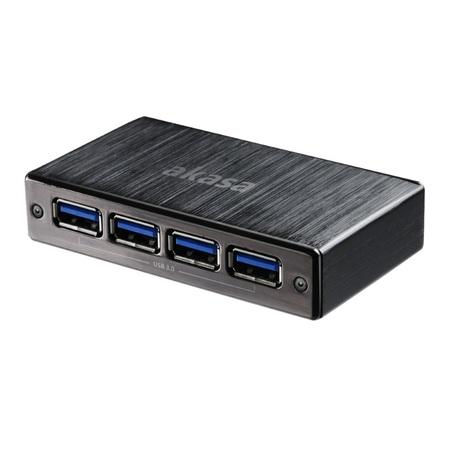 AKASA AK-HB-10BK 4-portový externí USB 3.0 HUB, hlinikový Connect 4SV, AK-HB-10BK