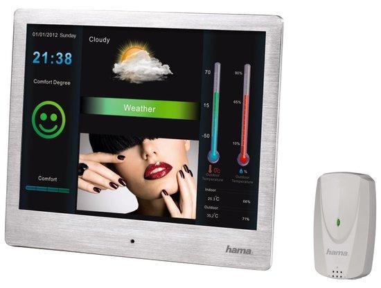 Hama digitálny fotorámček Steel 8" s meteostanicou - 95282
