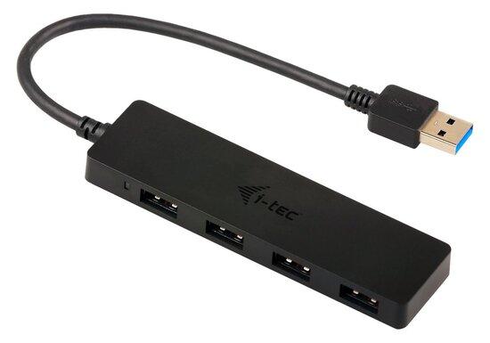 i-tec USB HUB ADVANCE/ 4 porty/ USB 3.0/ pasivní/ slim/ černý - U3HUB404