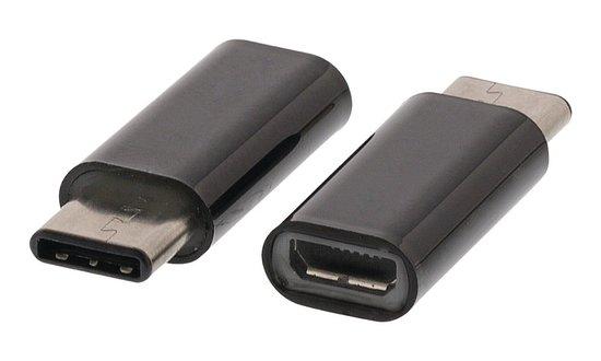 VALUELINE adaptér (redukce) USB 2.0/ USB Micro-B zásuvka – USB 3.1 (C) zástrčka/ černý, VLCP60910B