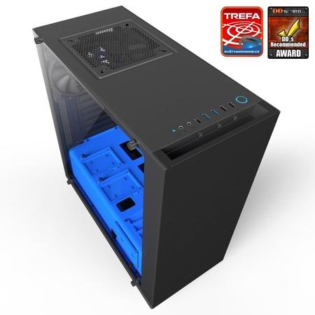 NZXT PC skříň S340 Elite černo-modrá - CA-S340W-B5