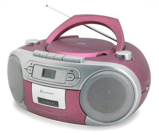Soundmaster SCD5410PI/ CD přehrávač/ Přehrávač Kazet/ FM rádio/ Růžový - SCD5410PI