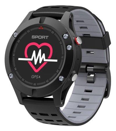 IMMAX chytré hodinky SW8/ 0,95" OLED LCD/ NRF52832/ BT/ GPS/ IP67/ komp. s Android 4.4 / iOS 9.0 a vyšší/ černo-šedé - 09011