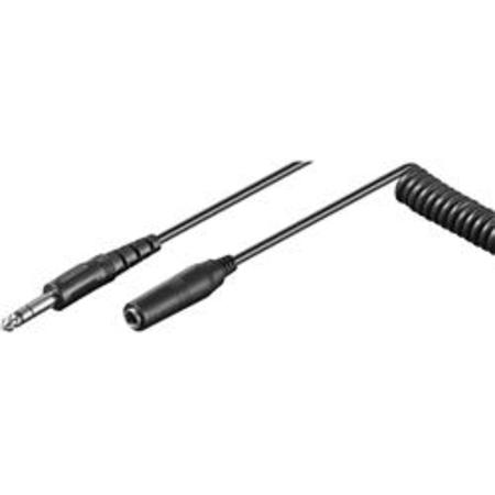 PremiumCord Kabel prodlužovací Jack 6,3mm M/F spirálový 5m - kjack6mf5