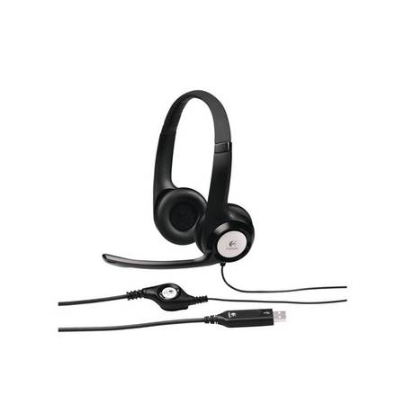 Logitech Headset Stereo H390/ drátová sluchátka + mikrofon/ USB/ černá - 981-000406