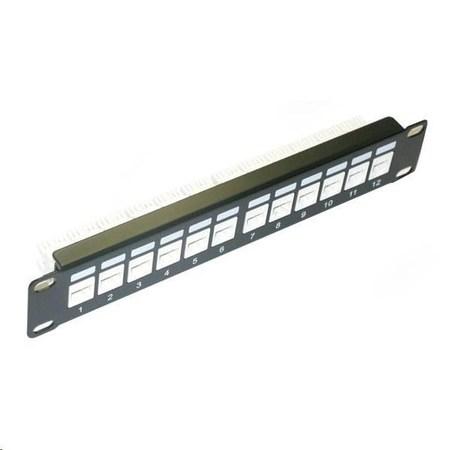 10" Patch panel XtendLan 12port, UTP, Cat6, krone, černý - PPO-12STP