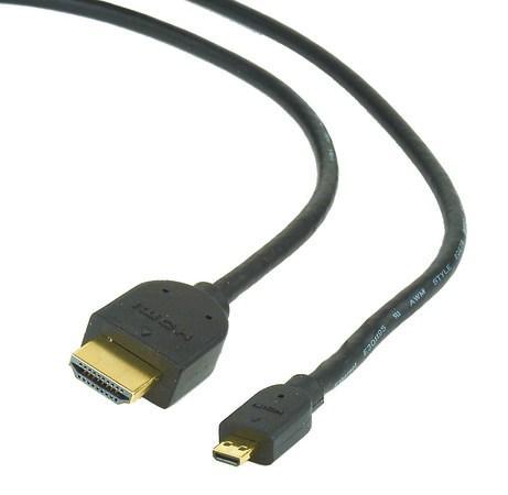 Kabel HDMI-HDMI micro 3m, 1.3, M/M stín.,zl.,č - CC-HDMID-10