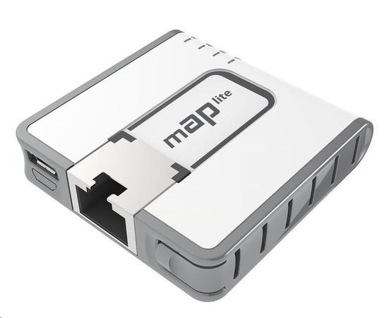 MikroTik RouterBOARD mAP lite, 650MHz CPU, 64MB RAM, 1x LAN, 2.4GHz Wi-Fi, 802.11b/g/n, vč. L4 licence - RBmAPL-2nD