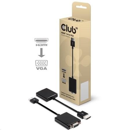 Club3D Adaptér aktivní HDMI 1.4 na VGA (M/F), 18cm
