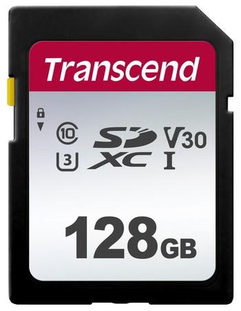 Transcend 128GB SDXC 300S (Class 10) UHS-I U1 V10 paměťová karta, 100 MB/s R, 25 MB/s W - TS128GSDC300S