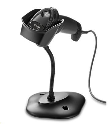 Motorola čtečka DS2208, 2D čtečka čarového kódu, KIT, black, USB-HID + stojan - DS2208-SR7U2100SGW