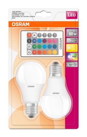OSRAM LED STAR+ ClasA 230V 9W 827 E27 DIM/Remot. A+ Plast matný 806lm 2700K 25000h (blistr 2ks)