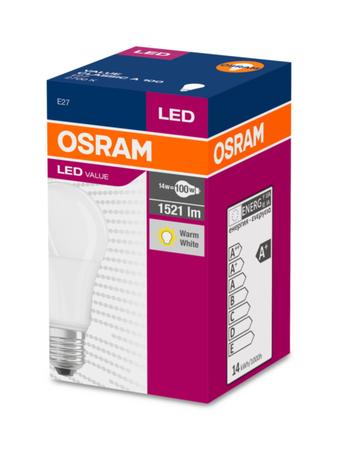 Osram LED žárovka E27 14,5W 2700K 1521lm VALUE A-klasik matná - 4052899971097