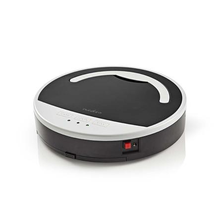 NEDIS robotický vysavač/ snímač proti kolizi a pádu/ provoz 90 min/ objem 0,3 l/ 2100 mAh/ bezsáčkový/ černo-bílý