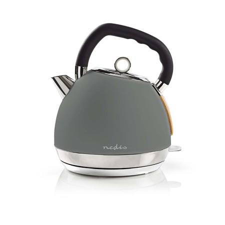 Rychlovarná konvice NEDIS KAWK520EGY, 1,8l, 2200W, Soft-Touch, šedá