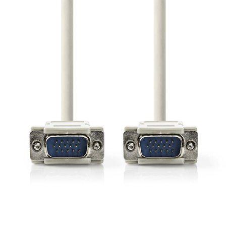 NEDIS kabel VGA (D-SUB)/ zástrčka VGA - zástrčka VGA/ slonovinová/ 2m - CCGP59001IV20