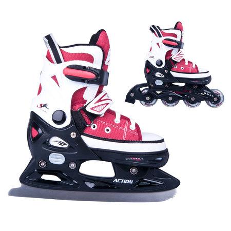 Dětské brusle 2v1 Action Gondo::XS (29 - 32); Červená - 8596084009364