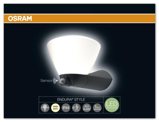 Osram Ledvance Endura Style Lantern Bowl Sensor 7W DG - 4058075032422