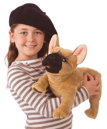 Francouzský buldoček (pohyblivý plyšák na ruku), FOLKMANIS PUPPETS