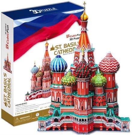 CUBICFUN 3D puzzle Chrám Vasila Blaženého 214 dílků - MC093h