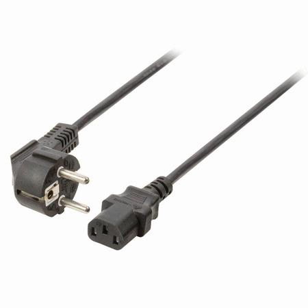 Nedis CEGP10000BK50 - Napájecí Kabel | Úhlová zástrčka Schuko - IEC-320-C13 | 5 m | Černá barva