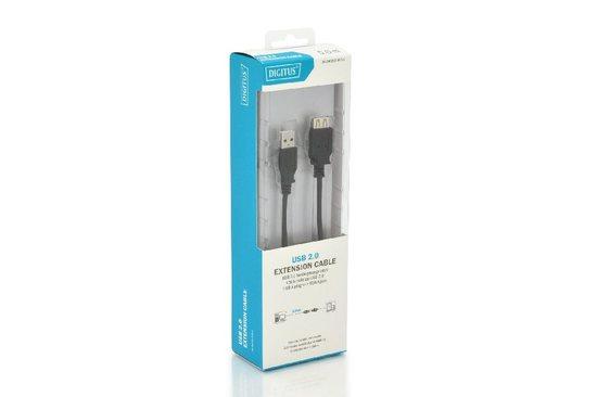 Digitus USB 2.0 extension cable, type A M/F, 5.0m, USB 2.0 conform, bl - DB-300202-050-S