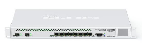 MikroTik Cloud Core Router CCR1036, 8x Gbit LAN, 2x 10 Gbit SFP+ port, 4GB, dotykové LCD, L6, CCR1036-8G-2S+