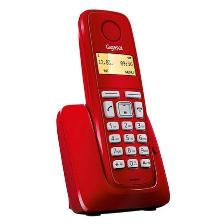 SIEMENS GIGASET A120 - DECT/GAP bezdrátový telefon, barva červená - GIGASET-A120-RED