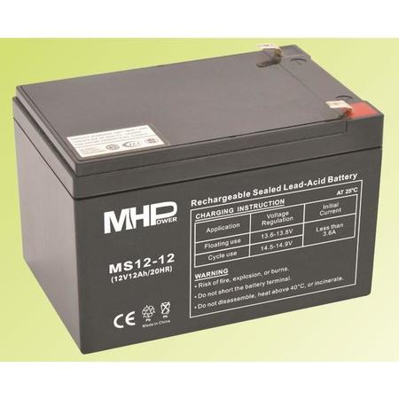 Pb akumulátor MHPower VRLA AGM 12V/12Ah (MS12-12), MS12-12