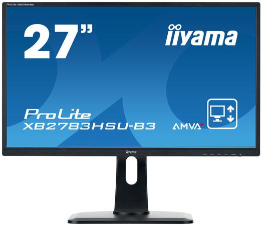 Iiyama LCD XB2783HSU 27`` LED,AMVA+,4ms,VGA/DVI/HDMI,repro,1920x1080,HAS,pivot,č, XB2783HSU-B3