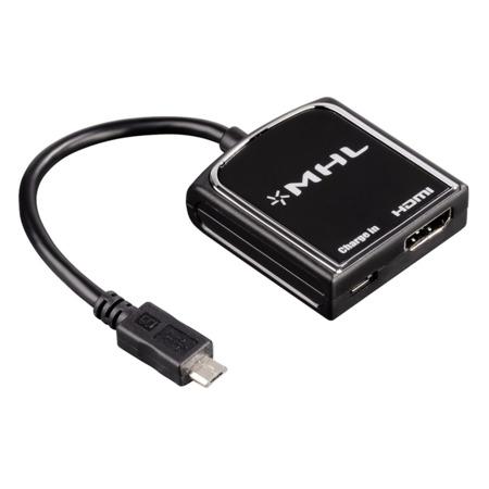 Hama MHL adaptér (micro USB vidlice – HDMI zásuvka), aktivní