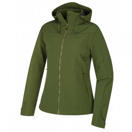 Husky Dámská softshell bunda   Sahony L tm. olivová L - AHD-8982