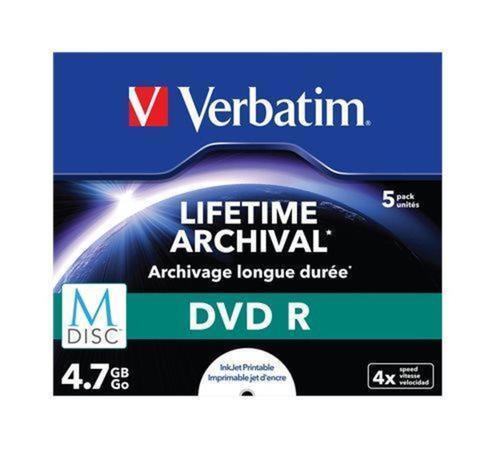 Archivační DVD-R, M-DISC, 4,7GB, 4x, potisknutelný, VERBATIM - 43821