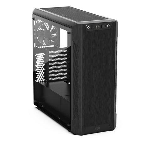 SilentiumPC skříň MidT Armis AR7 TG Black / 2x USB 3.0 / 3x 120mm fan / bočnice sklo-sklo / černá - SPC221