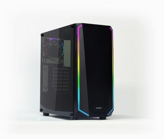 Zalman case miditower K1, ATX MID, Tempered glass & Spectrum LED, bez zdroje, USB3.0, černá - K1
