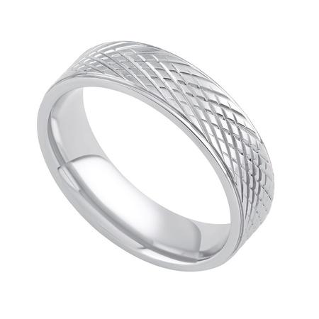 L´AMOUR Snubní prsten s rytím z oceli velikost obvod 54 mm