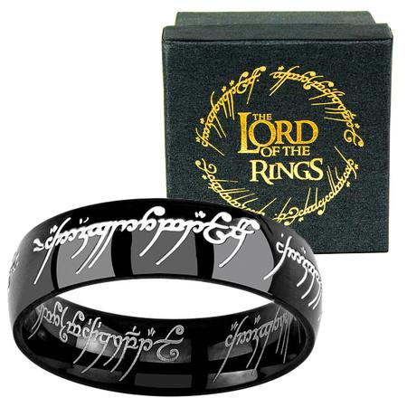 Silvego Černý prsten moci z Pána prstenů a Hobit z chirurgické oceli velikost obvod 59 mm - RRC5623-obvod 59 mm