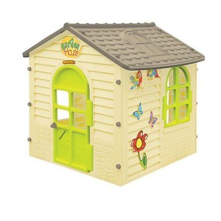 Mochtoys Domek dětský zahradní s kytičkami 120x120x120cm plast - 11640148