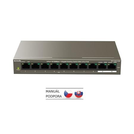 Switch Tenda TEF1110P-8-102W PoE, 10 port, Gigabit, TEF1110P-8-102W
